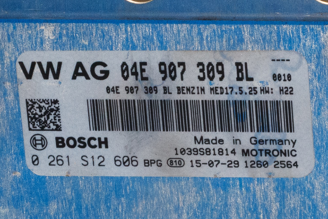 Styreenhet motor til VW Golf VII 2012-2017 (Fase 1) (BOSCH|0 261 S12 606|04E 907 309 BL|)