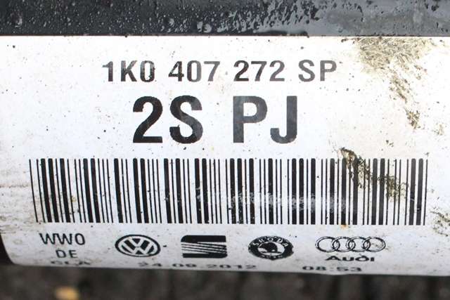 Drivaksel høyre foran, diesel/automat til VW Touran 2010-2015 (Type I, Fase 3)  (VAG|1K0 407 272 SP|)