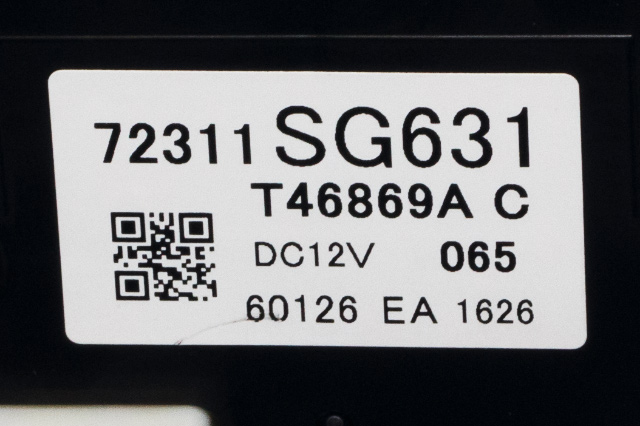 Varmeapparat betjening til Subaru Forester 2013-2019 (Type IV)  (SUBARU|72311-SG631|)