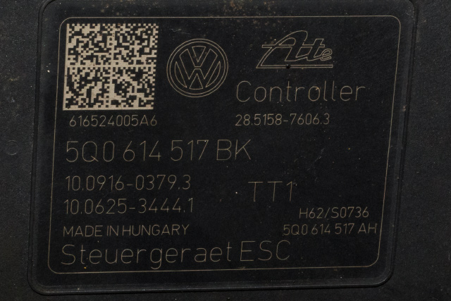 ABS sentral til Škoda Octavia 2013-2016 (Type III, Fase 1)  (VAG|5Q0 614 517 BK|)