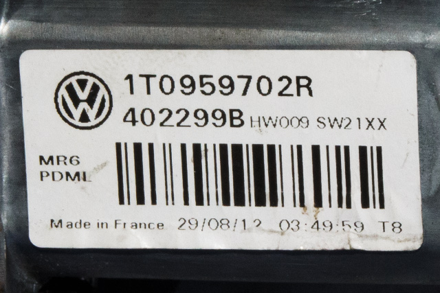Ruteheis høyre foran til VW Caddy 2010-2015 (Type III, Fase 2)  (VAG|1T0 959 702 R|5K0 959 792|)