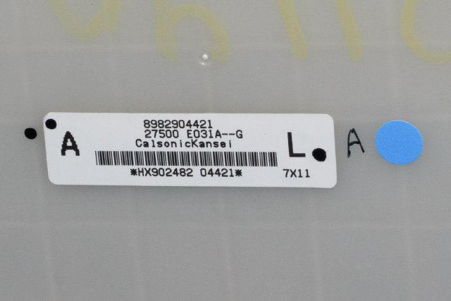 Varmeapparat betjening til Isuzu D-Max 2017-2020 (Type II, Fase 2) (CALSONIC|27500-E031A|8982904421|)