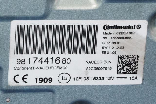 Bilstereo navigasjon til Toyota Proace 2016-->> (Type II) (PSA|98 174416 80|)