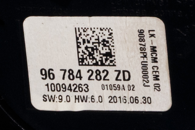 Bryter diverse til Toyota Proace 2016-->> (Type II)  (PSA|96 784282 ZD|)
