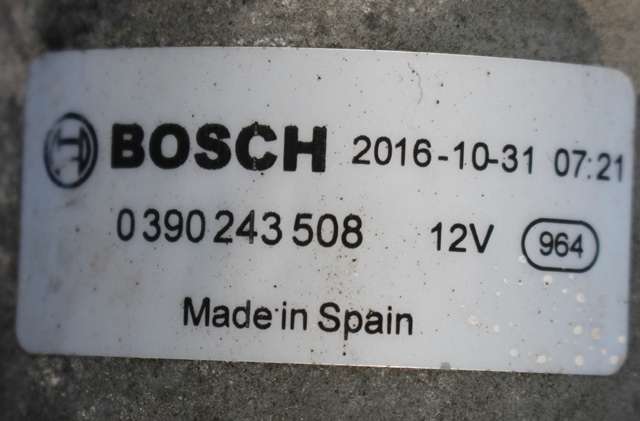 Viskermotor frontrute komplett m/overføring til Opel Vivaro B 2014-2019  (BOSCH|0 390 243 508|)