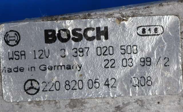 Viskermotor frontrute komplett m/overføring til Mercedes S-Klasse 1999-2005 (W220) (W220) (BOSCH|0 390 241 435|)