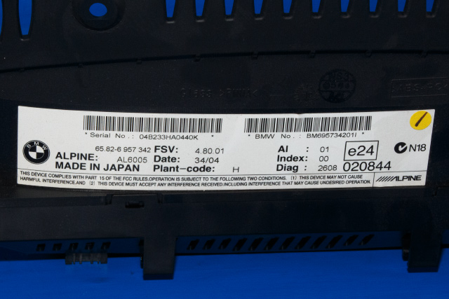 Bilstereo navigasjon skjerm til BMW 5-Serie 2003-2010 (E60/E61) (E60/E61) (BMW|65.82-6 957 342|)