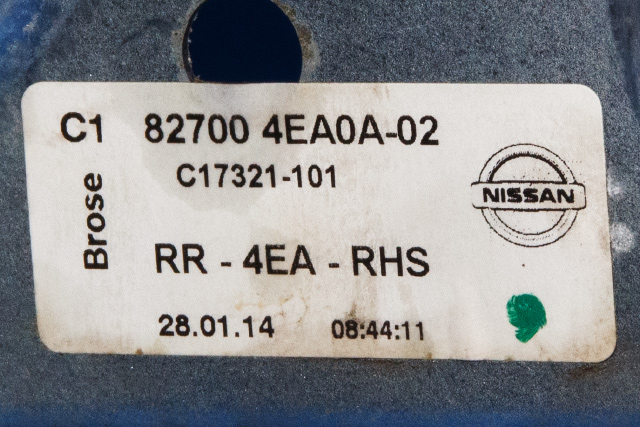 Ruteheis høyre bak til Nissan Qashqai 2014-2021 (Type II)  (NISSAN|82700-4EA0A|)