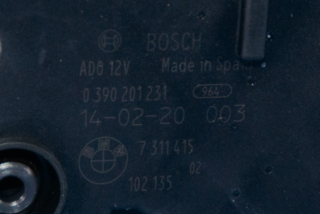 Viskermotor bakrute til BMW 3-Serie 2012-2018 (F30/F31/F34) (F30/F31/F34) (BOSCH|0 390 201 231|7 311 415|)