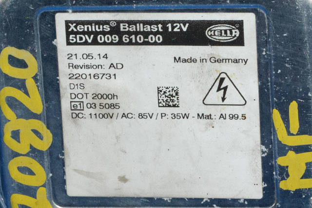 Styreenhet xenon/ballast til Škoda Octavia 2009-2013 (Type II, Fase 2) (HELLA|5DV 009 610-00|)