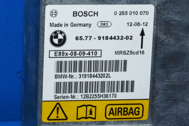 Styreenhet airbag hovedsensor til BMW X1 2009-2015 (E84) (E84) (BOSCH|0 285 010 070|65.77-9 184 432|)