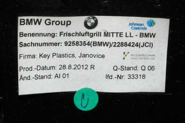 Dashbord friskluftdyse midtkonsoll til BMW X1 2009-2015 (E84) (E84) 