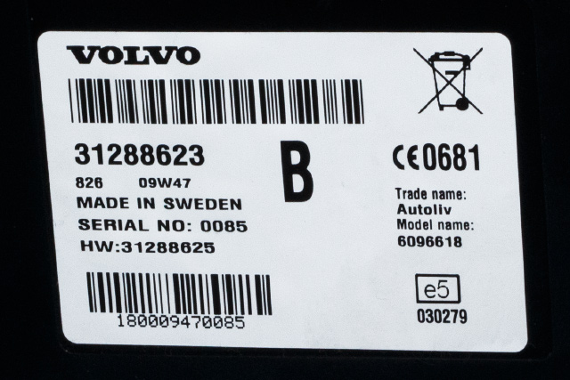 Styreenhet diverse til Volvo XC60 2008-2013 (Type I, Fase 1)  (VOLVO|31288623|)