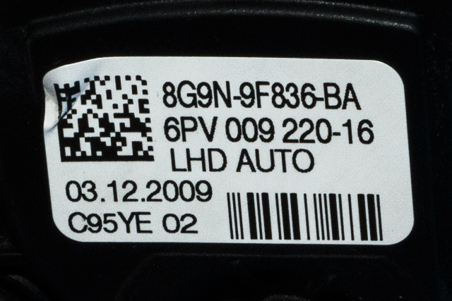 Pedal gass til Volvo XC60 2008-2013 (Type I, Fase 1)  (HELLA|6PV 009 220-16|8G9N-9F836-BA|)