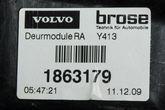 Ruteheis høyre bak til Volvo XC60 2008-2013 (Type I, Fase 1)