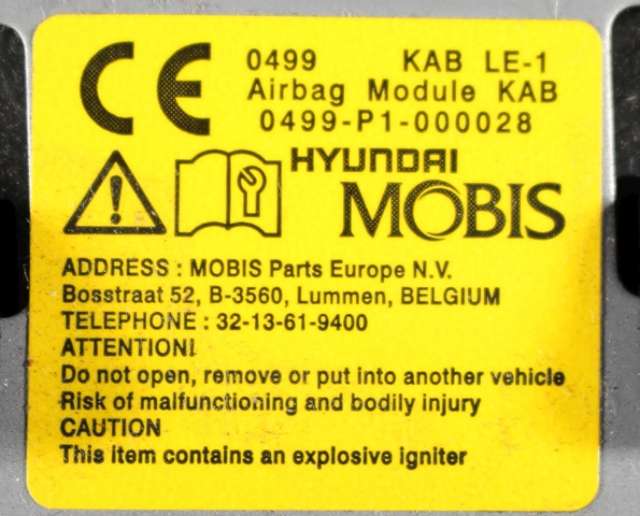 Airbag passasjer til Kia Picanto 2011-2017 (Type II) (MOBIS|0499-P1-000028|)