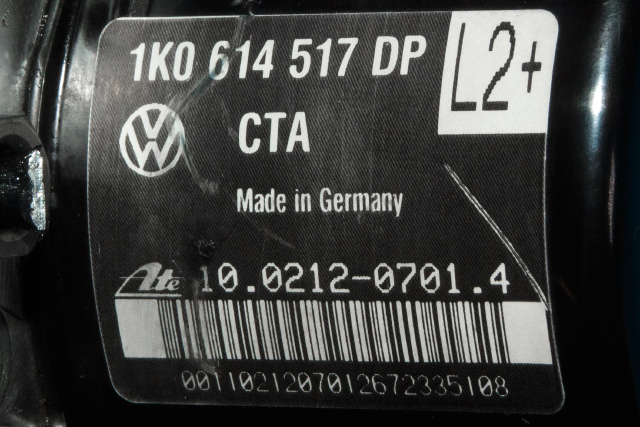 ABS sentral til VW Touran 2010-2015 (Type I, Fase 3)  (VAG|1K0 614 517 DP|1K0 907 379 BL|)