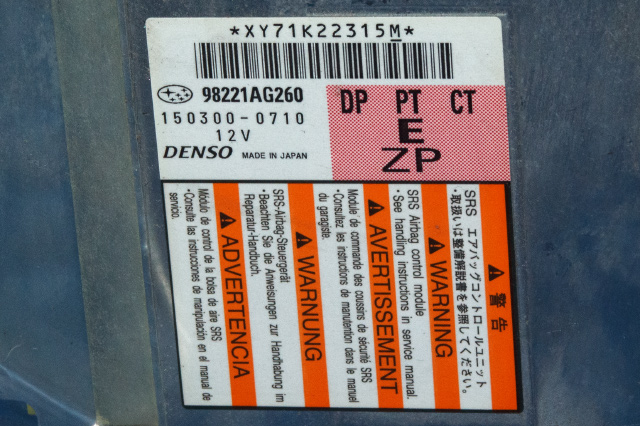 Styreenhet airbag hovedsensor til Subaru Outback 2007-2009 (Type III, Fase 2)  (DENSO|150300-0710|98221-AG260|)