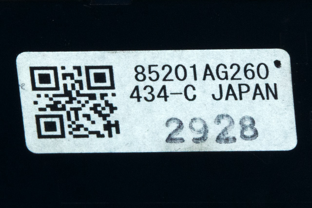 Instrument klokke til Subaru Outback 2007-2009 (Type III, Fase 2) (SUBARU|85201-AG260|)
