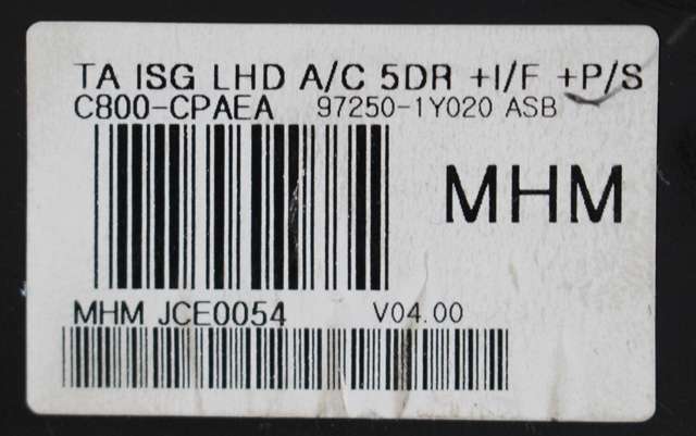 Varmeapparat betjening til Kia Picanto 2011-2017 (Type II)  (KIA|97250-1Y020|)