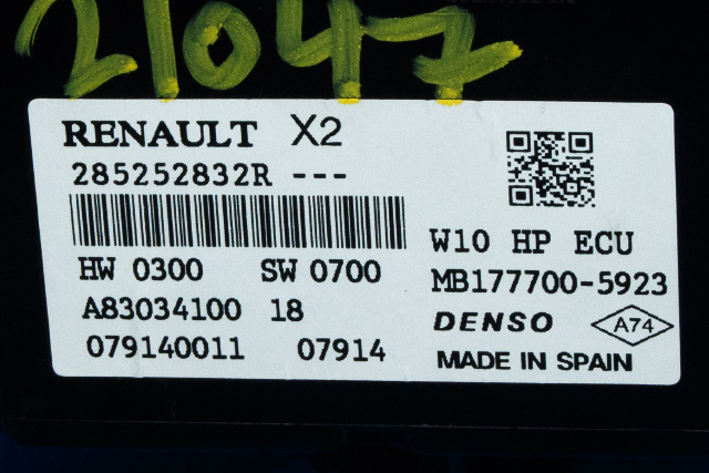 Styreenhet klima/aircondition til Renault Zoe 2013-2019 (Fase 1) (RENAULT|2852 52832R|)