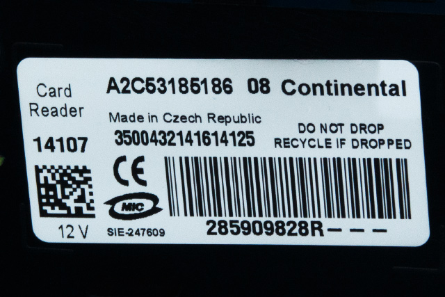 Styreenhet diverse til Renault Zoe 2013-2019 (Fase 1) (RENAULT|2859 09828R|)