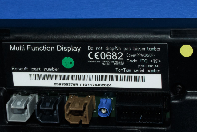 Bilstereo navigasjon skjerm til Renault Zoe 2013-2019 (Fase 1) (RENAULT|2591 56379R|)