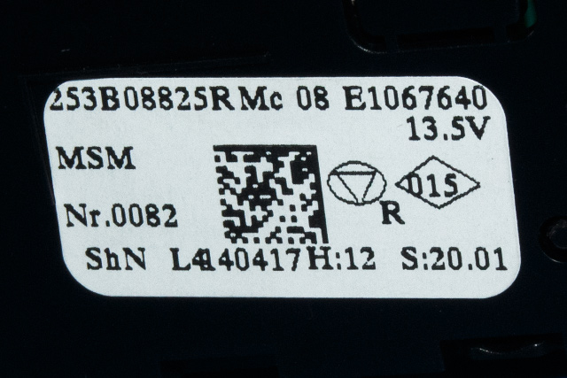 Bilstereo betjeningspanel til Renault Zoe 2013-2019 (Fase 1)  (RENAULT|253B 08825R|)