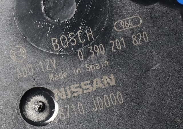 Viskermotor bakrute til Nissan Qashqai 2010-2014 (Type I, Fase 2)  (BOSCH|0 390 201 820|28710-JD000|)