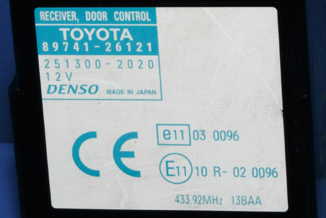 Styreenhet diverse til Toyota Hiace 2007-2012 (Fase 3) (DENSO|251300-2020|89741-26121|)