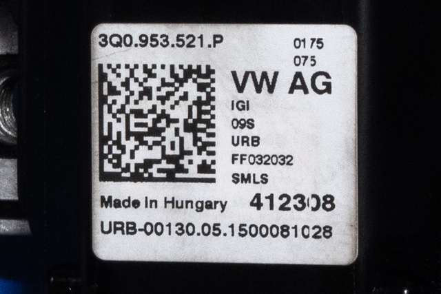 Bryter combi til VW Passat 2015-2019 (Fase 1) (B8) (B8) (VAG|3Q0 953 521 P|)