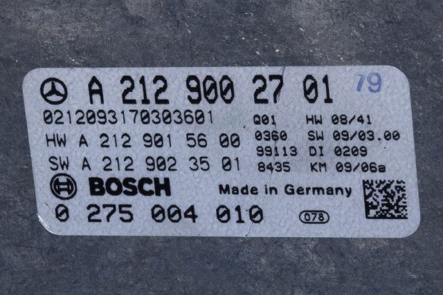 Styreenhet parkering til Mercedes E-Klasse 2009-2013 (Fase 1) (W212) (W212) (BOSCH|0 275 004 010|A 212 900 27 01|)
