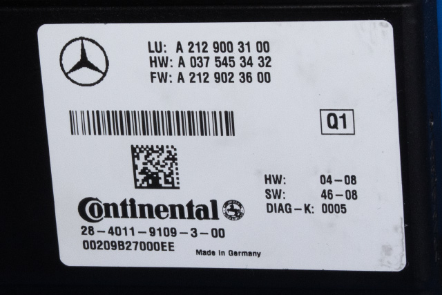 Styreenhet diverse til Mercedes E-Klasse 2009-2013 (Fase 1) (W212) (W212) (MERCEDES|A 212 900 31 00|)
