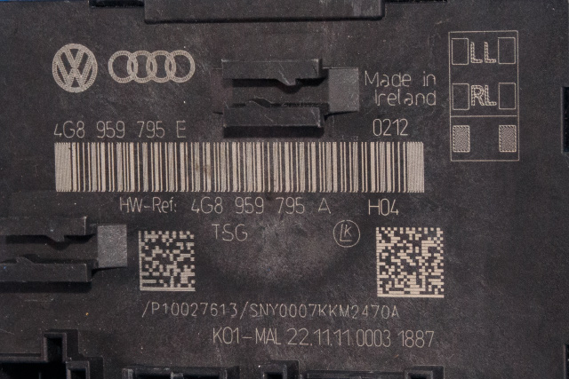 Styreenhet dør høyre bak til Audi A6 2011-2014 (Type IV, Fase 1) (C7) (C7) (VAG|4G8 959 795 E|)