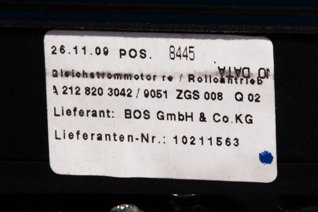Bagasjerom diverse til Mercedes E-Klasse 2009-2013 (Fase 1) (W212) (W212) (MERCEDES|A 212 820 30 42|)
