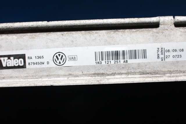 Radiator (manuell gir) til Audi A3 2009-2012 (Type II, Fase 2)  (VAG|1K0 121 251 AB|)