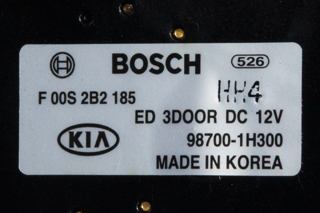Viskermotor bakrute til Hyundai Ix35 2010-2015  (BOSCH|F 00S 2B2 185|98700-1H300|)
