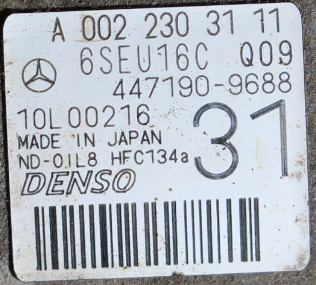 Aircondition kompressor til Mercedes E-Klasse 2009-2013 (Fase 1) (W212) (W212) (MERCEDES|A 002 230 31 11|)