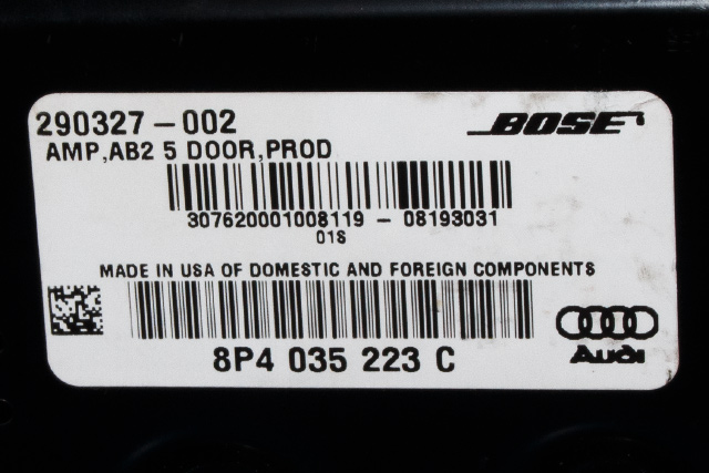 Bilstereo forsterker til Audi A3 2009-2012 (Type II, Fase 2) (VAG|8P4 035 223 C|)