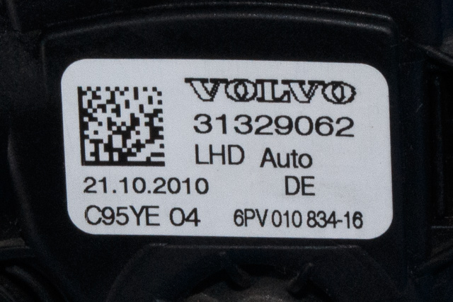 Pedal gass til Volvo XC60 2008-2013 (Type I, Fase 1) (HELLA|6PV 010 834-16|31329062|)