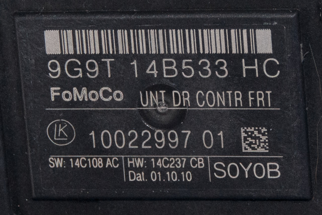 Styreenhet dør høyre foran til Volvo XC60 2008-2013 (Type I, Fase 1)  (FORD|9G9T-14B533-HC|)