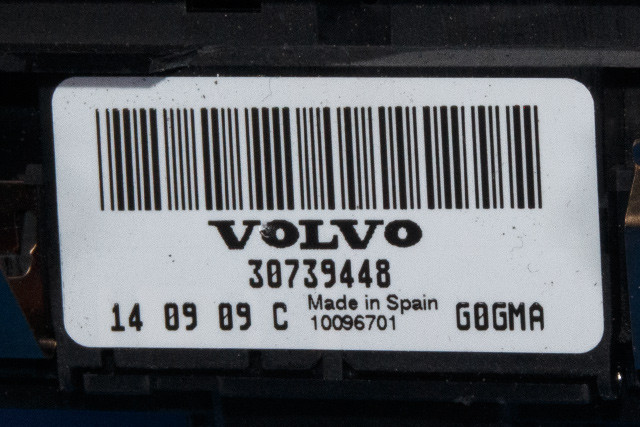 Bryter lys til Volvo V60/V60 CC 2013-2018 (Type I, Fase 2)  (VOLVO|30739448|)