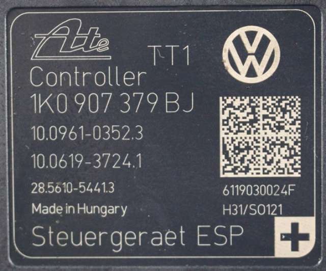 ABS sentral til VW Caddy 2010-2015 (Type III, Fase 2)  (VAG|1K0 614 517 DE|1K0 907 379 BJ|)