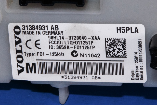 Sikringsboks til Volvo V60/V60 CC 2013-2018 (Type I, Fase 2)  (VOLVO|31384931 AB|)
