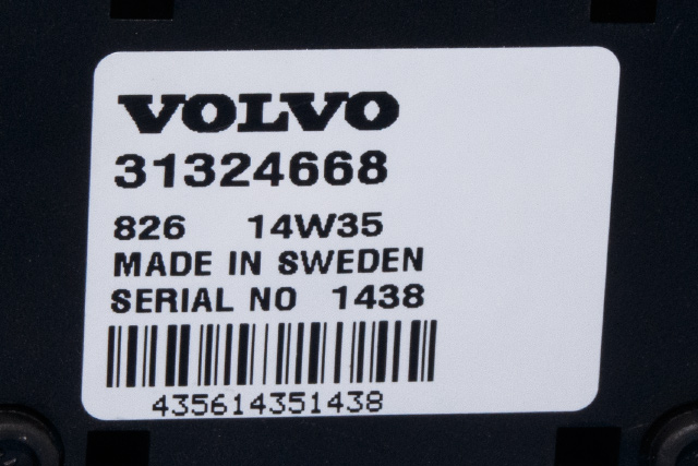 Bilstereo diverse til Volvo V60/V60 CC 2013-2018 (Type I, Fase 2) (VOLVO|31324668|)