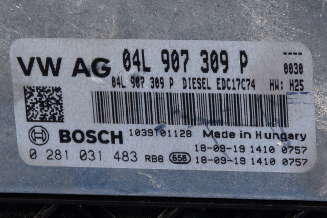 Styreenhet motor til VW T-Roc 2017-->> (BOSCH|0 281 031 483|04L 907 309 P|)