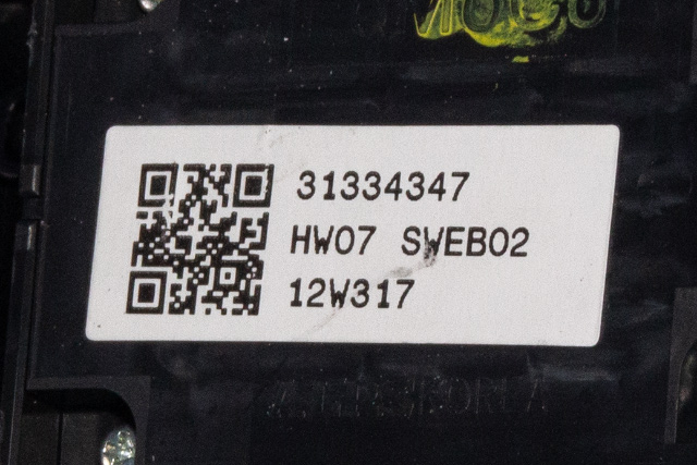 Bryter ruteheis førerdørspanel til Volvo V60 2010-2013 (Type I, Fase 1) (VOLVO|31334347|)