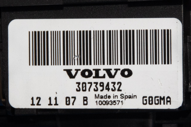 Bryter lys til Volvo V60 2010-2013 (Type I, Fase 1)  (VOLVO|30739432|)