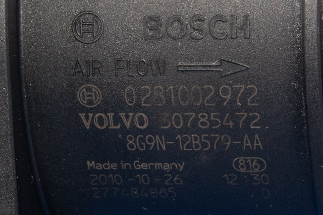 Luftmengde/luftmassemåler til Volvo XC60 2008-2013 (Type I, Fase 1) (BOSCH|0 281 002 972|30785472|)
