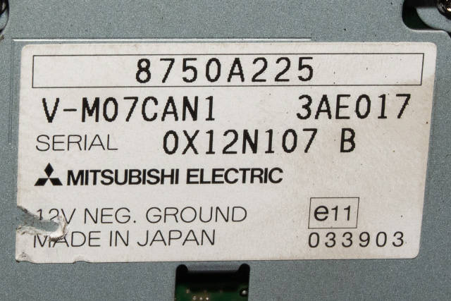 Bilstereo navigasjon til Mitsubishi Outlander 2010-2012 (Type II, Fase 2)  (MITSUBISHI|8750A239|)